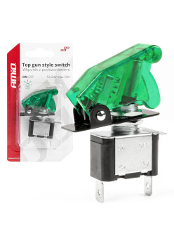 Comutator iluminat (intrerupator) cu protectie, destinatie auto, moto, ATV, SSV, Off-Road, model 
