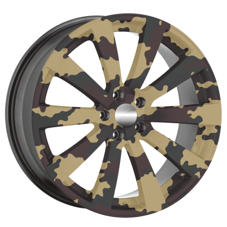 Folie decorativa jante auto FJT-27, set 4 bucati, diametru 60 cm, imprimare EcoSolvent, autoadeziva, rezistenta UV si intemperii