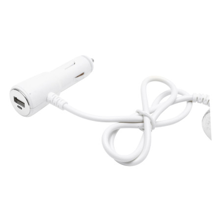 Adaptor bricheta auto tripla 12/24V, iluminata LED, cu intrerupator individual si 1 port USB, 5V, 2.1A