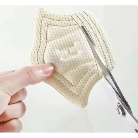 Set 10 buc. (5 seturi) de pernite protectie calcaie pentru incaltaminte, autoadezive, din spuma moale si material textil, culoare NEAGRA