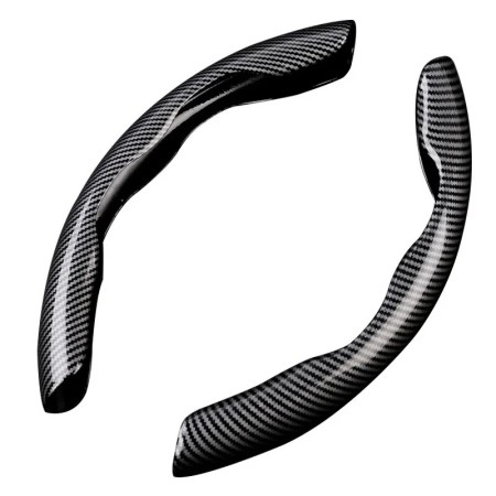 Set 2 ornamente volan finisaj CARBON NEGRU, dimensiune universala
