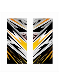 Set 2 Stickere Decorative Auto pentru Stalpi Usi – Print Autoadeziv OraJet, EcoSolvent, 50x22 cm, Rezistent Outdoor