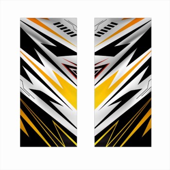 Set 2 Stickere Decorative Auto pentru Stalpi Usi – Print Autoadeziv OraJet, EcoSolvent, 50x22 cm, Rezistent Outdoor