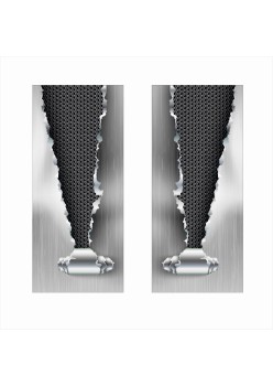 Set 2 Stickere Autoadezive pentru Stâlpi Uși Auto, OraJet EcoSolvent, Print HD Exterior, 50x22 cm