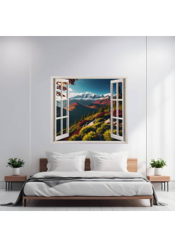 Folie decorativa autoadeziva View to Haven 34, 125x110 cm, vinilin imprimat pentru perete interior, Oracal