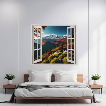 Folie decorativa autoadeziva View to Haven 34, 125x110 cm, vinilin imprimat pentru perete interior, Oracal