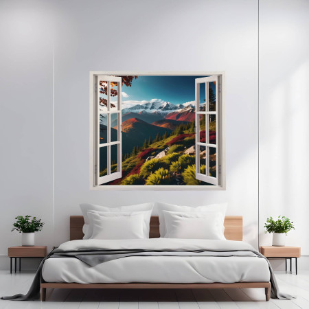 Folie decorativa autoadeziva View to Haven 34, 125x110 cm, vinilin imprimat pentru perete interior, Oracal