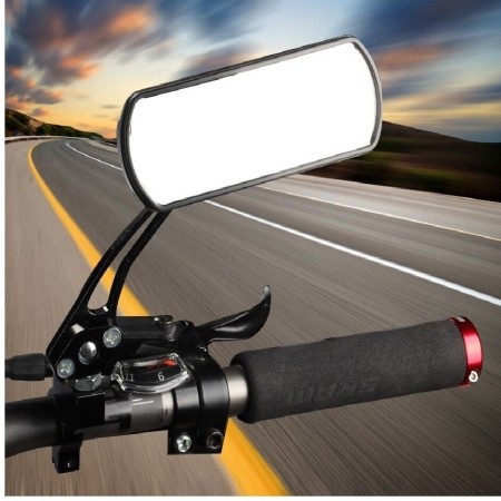 Set 2 Oglinzi Retrovizoare Reglabile, Universale pentru Bicicletă, Scuter, Trotinetă, Prindere pe Ghidon 22mm, Negru