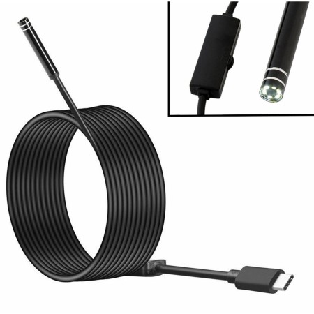Camera endoscopica de inspectie, waterproof, 5,5mm, conectare Android/Windows prin USB-C, lungime cablu 5m