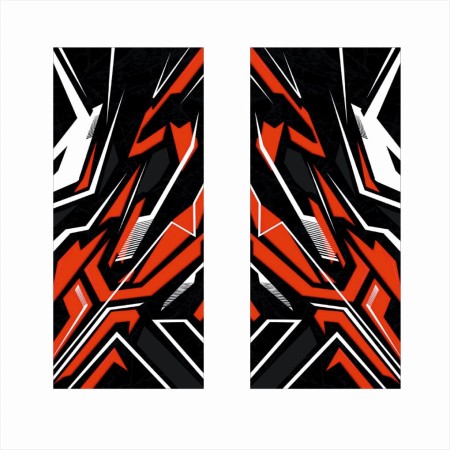 Set 2 Stickere Auto Decorative pentru Stâlpi Uși, 50x22 cm, Folie OraJet Oracal, Autoadezivă, Print EcoSolvent HD