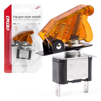 Comutator iluminat (intrerupator) cu protectie, destinatie auto, moto, ATV, SSV, Off-Road, model 