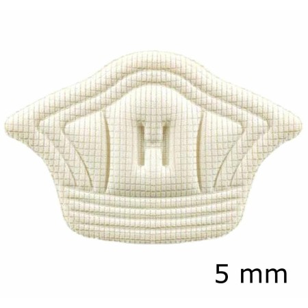 Set 10 buc. (5 seturi) de pernite protectie calcaie pentru incaltaminte, autoadezive, din spuma moale si material textil, culoare CREM