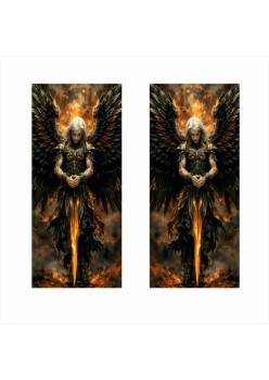 Set 2 Stickere Autoadezive pentru Stâlpi Uși Auto, Print Outdoor HD, OraJet EcoSolvent, 2x 50x22 cm