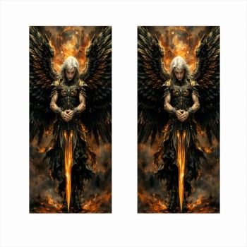 Set 2 Stickere Autoadezive pentru Stâlpi Uși Auto, Print Outdoor HD, OraJet EcoSolvent, 2x 50x22 cm