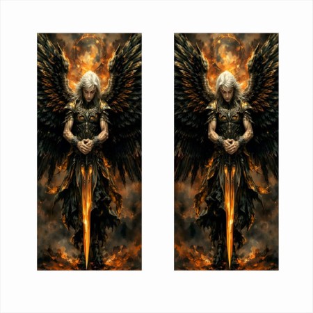 Set 2 Stickere Autoadezive pentru Stâlpi Uși Auto, Print Outdoor HD, OraJet EcoSolvent, 2x 50x22 cm