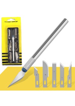 Set 6 buc. cutter + diverse lame de schimb pentru folie autocolant, AVX-AG607A