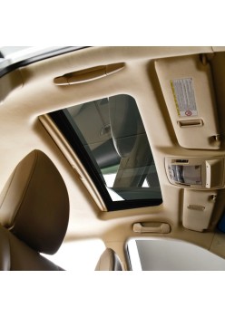 Material pentru reconditionare plafon auto, material textil cu spate buretat, culoare Bej, dimensiune 2m x 1,50m