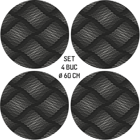 Folie personalizare jante auto set 4 bucati model FJT-23, diametru 60 cm, imprimare EcoSolvent, adeziv rezistent exterior