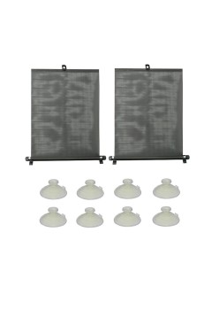 Jaluzele auto retractabile negre set 2 buc x 55cm latime