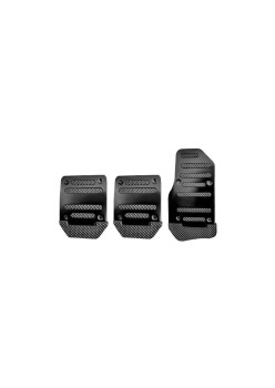 Set 3 Buc. Ornamente Pedale Tuning Aluminiu – Negru, Compatibil Transmisie Manuala, Stil Sport