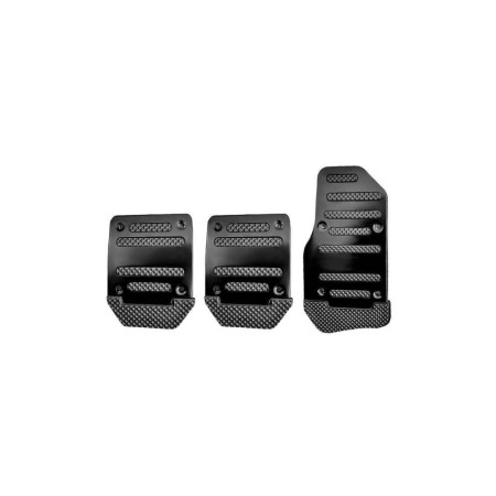 Set 3 Buc. Ornamente Pedale Tuning Aluminiu – Negru, Compatibil Transmisie Manuala, Stil Sport
