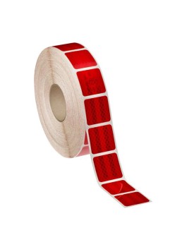 Banda reflectorizanta adeziva intrerupta pentru prelate - ROSIE (rola 5cm x 45m)