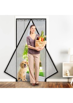 Plasa de tantari magnetica pentru usa, dimensiune 110 x 220 cm