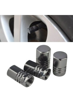 Set capacele auto pentru ventil hexagon negru 4 buc