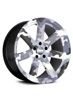 Folie decorativa jante auto set 4 bucati, print EcoSolvent Oracal, autoadeziva, diametru 60 cm, model sport FJT-08