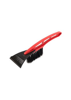 Racleta curatare zapada cu perie, ergonomica, neagra cu maner rosu