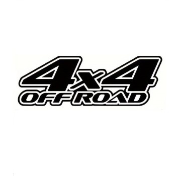Sticker auto 4x4 Off Road, negru, 29x11 cm, folie Oracal, autocolant exterior pentru SUV, ATV, SSV, rezistent UV si intemperii
