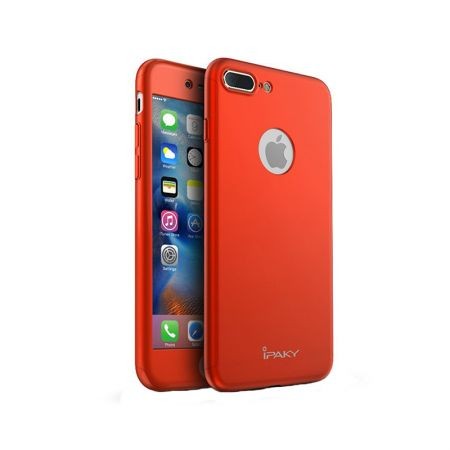 Husa Apple iPhone 7 Plus IPAKY Full Cover 360 Rosu + Folie Cadou