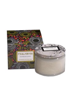 Lumanare Parfumata, Flippy, Model Borcan, Alb, Aroma de Clopotei de vant