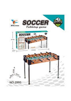 Masa de fotbal cu teren  Flippy, 8 manere, cu Tablou Scor, din Metal, Lemn si ABS, 78.5x9x40.5 cm, cu Picioare Inalte, Design Multicolor, pentru copii/adulti