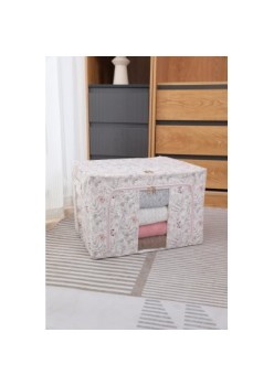 Cutie De Depozitare, Flippy, Pentru Haine, Lenjerie, Sosete Si Sutiene, Material Textil, 66L, Model Fluturasi, Roz