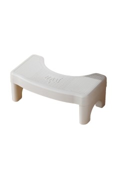 Scaunel WC, Flippy, Tratament Impotriva Hemoroizilor si Constipatiei, Scaun Inaltator WC Copii, Suport Picioare WC, Taburet Inaltator Pozitia Corecta Ghemuit Pe WC, Plastic Rezistent, 17x22x38 cm, Alb