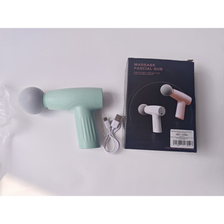 Mini Aparat de Masaj, Flippy, Tip Pistol, Incarcare USB Tip C, Portabil, Pentru Relaxare Musculara, Autonomie 120 Min, 3 Trepte de Viteza, Verde