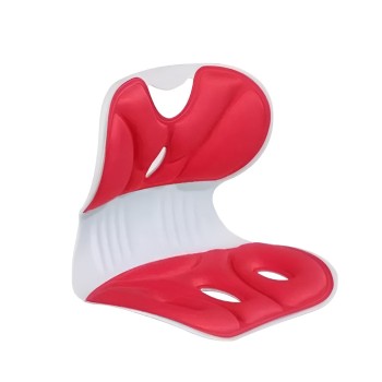 Suport pentru Scaun, Flippy, pentru Corectarea Posturii, Portabil, Ergonomic, Ameliorare Durere, Respirabil, 36x34x33 cm, Marime L, Rosu