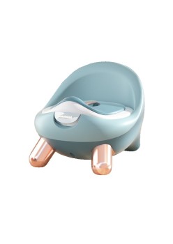 Olita pentru Copii, Flippy, +1an, Portabila, cu Capac, Model Prietenos, Non-Toxic, Compartiment Detasabil, cu 4 Picioare, Usor de Curatat, Verde Gold