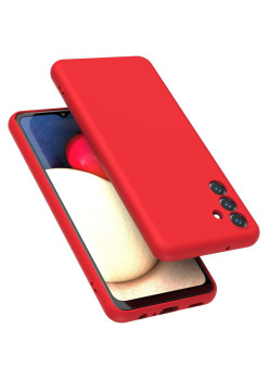 Husa de Protectie, Flippy, pentru Samsung Galaxy S24 FE, Liquid Silicone, cu Microfibra pe Interior, Protectie Antisoc, Compatibil Incarcare Wireless, Rosu