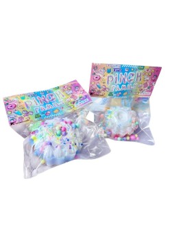 Jucarie Antistres Squishy, Flippy, cu Revenire Lenta, Model Prajitura, 8x8 cm, 90g, Ambalaj Transparent, Multicolor