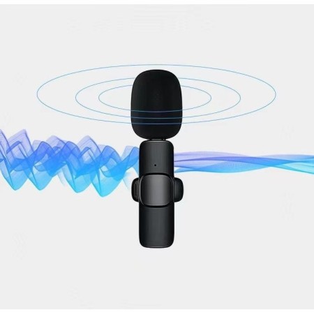 Microfon Lavaliera Wireless, Flippy, 1 Microfon si 1 Receptor 3.5 mm, Autonomie 1-3h, Bluetooth 5.0, >70dB, Baterie 50 mAh, Negru