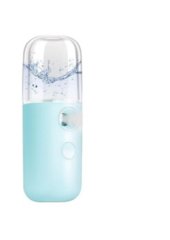 Spray de Hidratare Facială cu Tehnologie Nano, Flippy, Hidratare, Igienizare, Abur Rece, Încărcare USB, Capacitate 30 mL, 10cm, Albastru