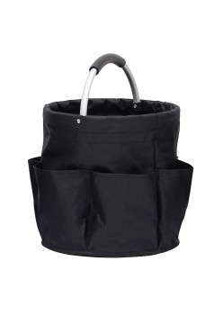 Coș de Picnic Flippy  Portabil  din Material Oxford, Negru, 28x28 cm