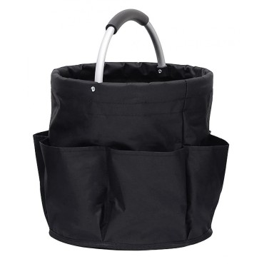 Coș de Picnic Flippy  Portabil  din Material Oxford, Negru, 28x28 cm