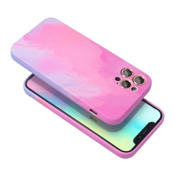 Husa protectie Flippy compatibila cu Apple iPhone 12 Pro Tpu Ombre, Roz/Mov