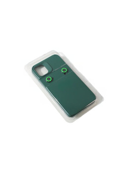 Husa Apple iPhone 13, Flippy, din Silicon Lichid, Interior din Microfibra, Lentile Fosforescente de Protectie Camera, Anti Amprenta, Rezistenta la Socuri, Verde