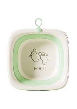 Cada Pliabila pentru Baie pentru Copii, Flippy, Cadita pentru Bebelusi, Model Patrat pentru Picioare, Verde, 32x27.5x3.7 cm, 4 L