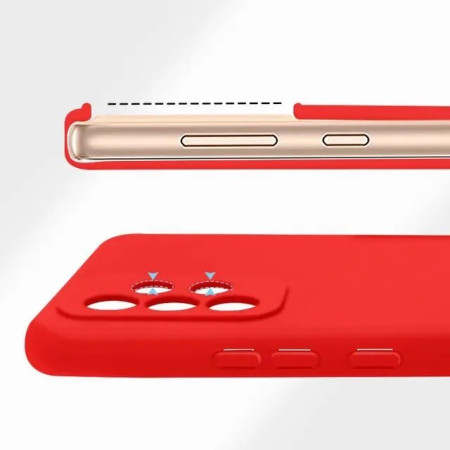Husa protectie Flippy pentru Samsung A53 5G Liquid Silicone Rosu