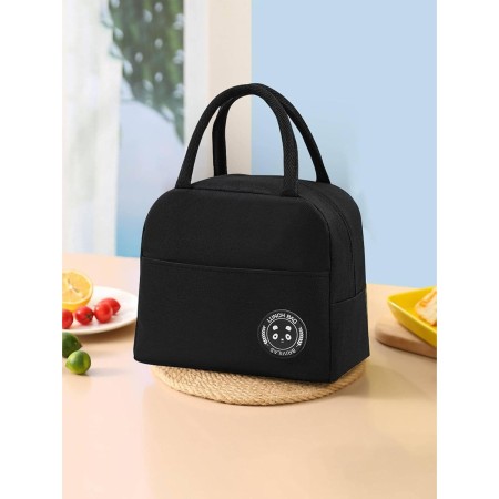 Geanta Termica pentru Pranz, Flippy, Multifunctionala, Compartimentata, Impermeabila, cu Manere, Buzunar Exterior, 22x14x19 cm, Negru